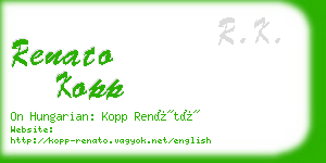 renato kopp business card